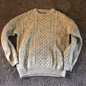 AranCrafts Aran Fiaherman Wool Cable Knit Pullover Sweater M